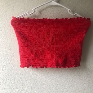 Red tube top